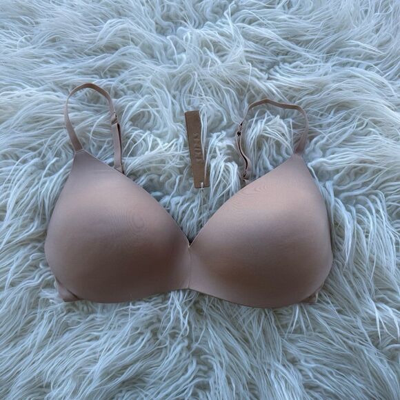 Skims Wireless Form Pushup Plunge Bra Clay Size 34D - Picture 2 of 8